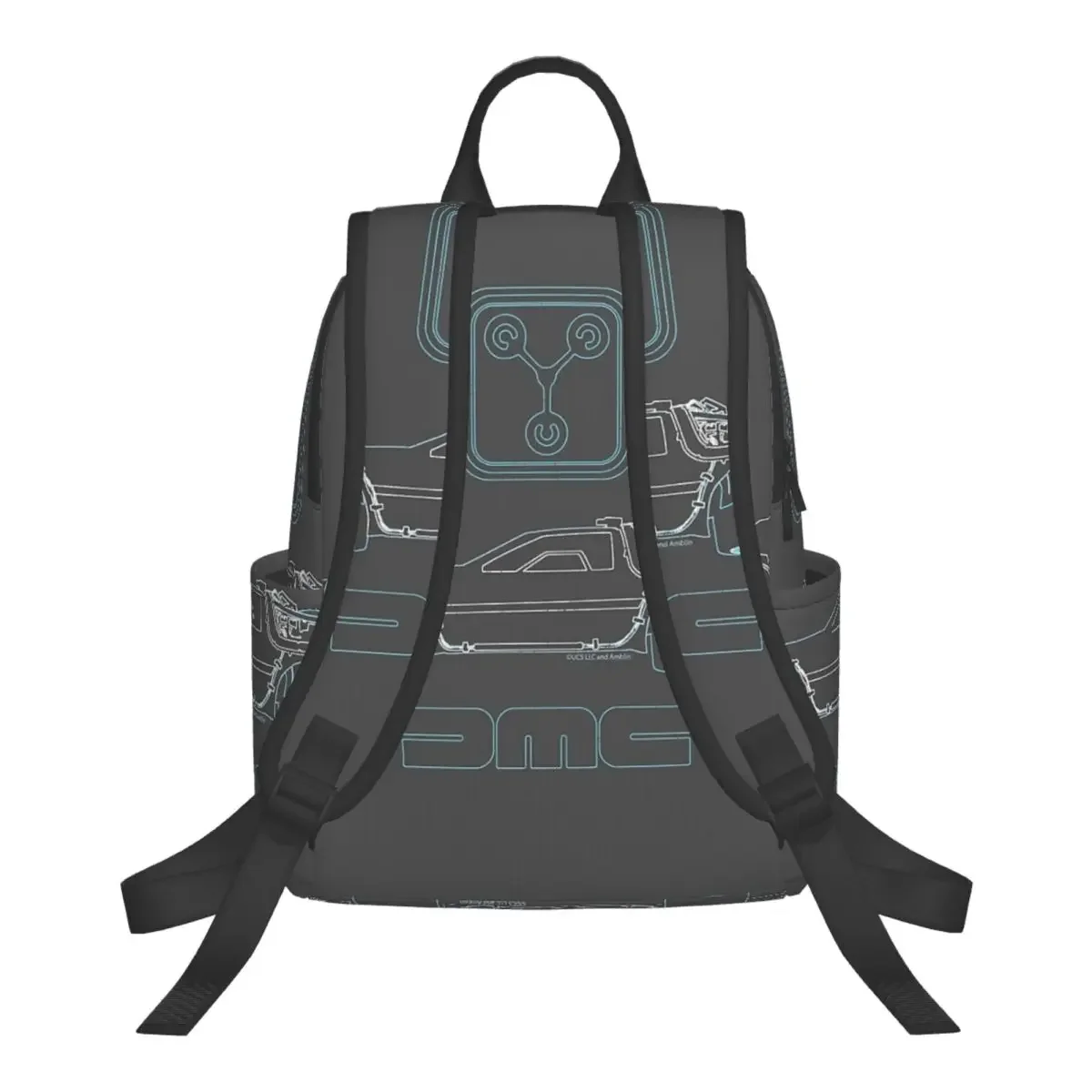 Delorean And Flux Capacitor - Back To The Future Student Backpack School Bag  Daypack for Men Women Bookbag Shoulder Bags