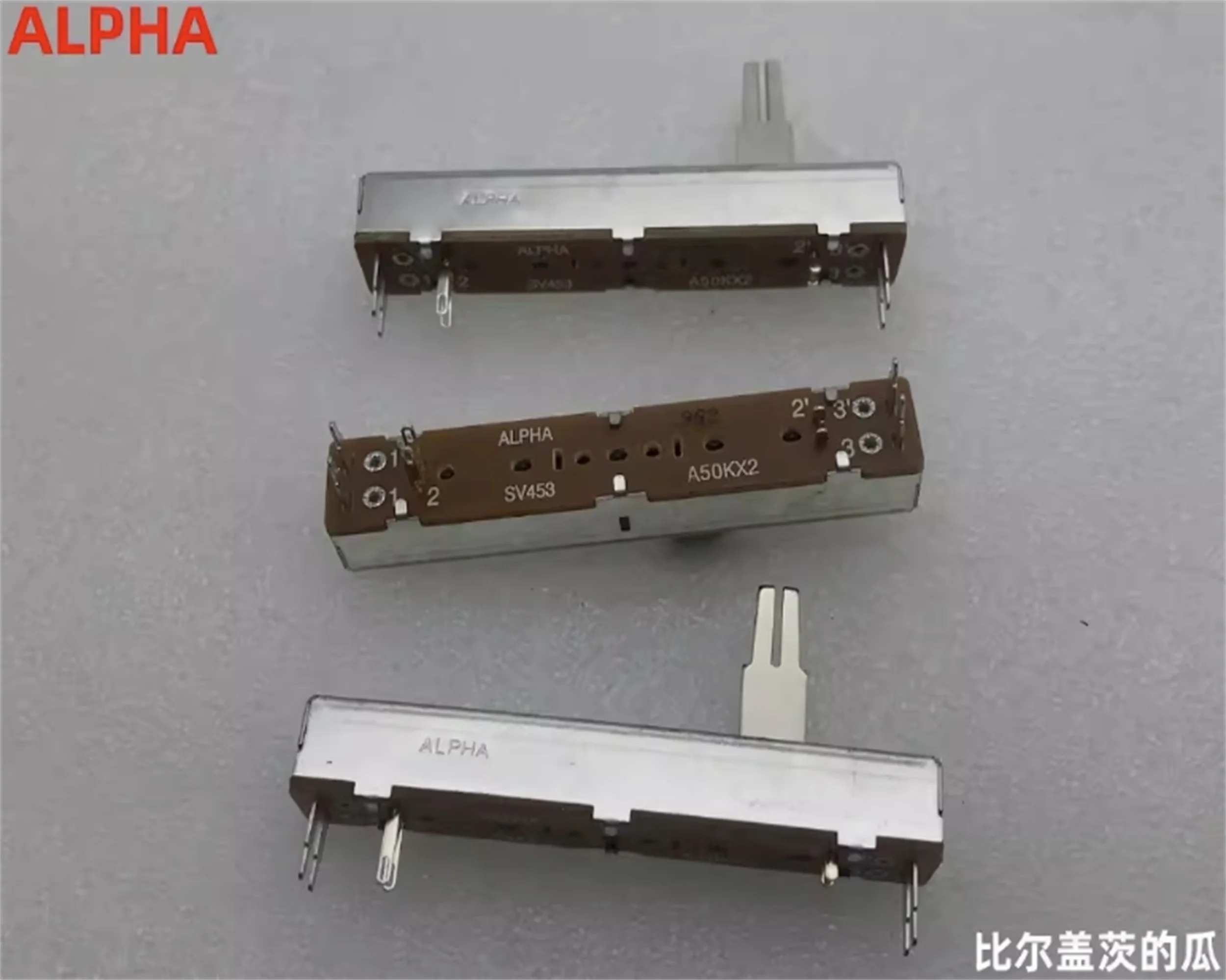 1 PCS ALPHA Taiwan RA4530F-02-20A1-A50K × 2 Double Link Direct Sliding Potentiometer Shaft Length 20 Large Fork