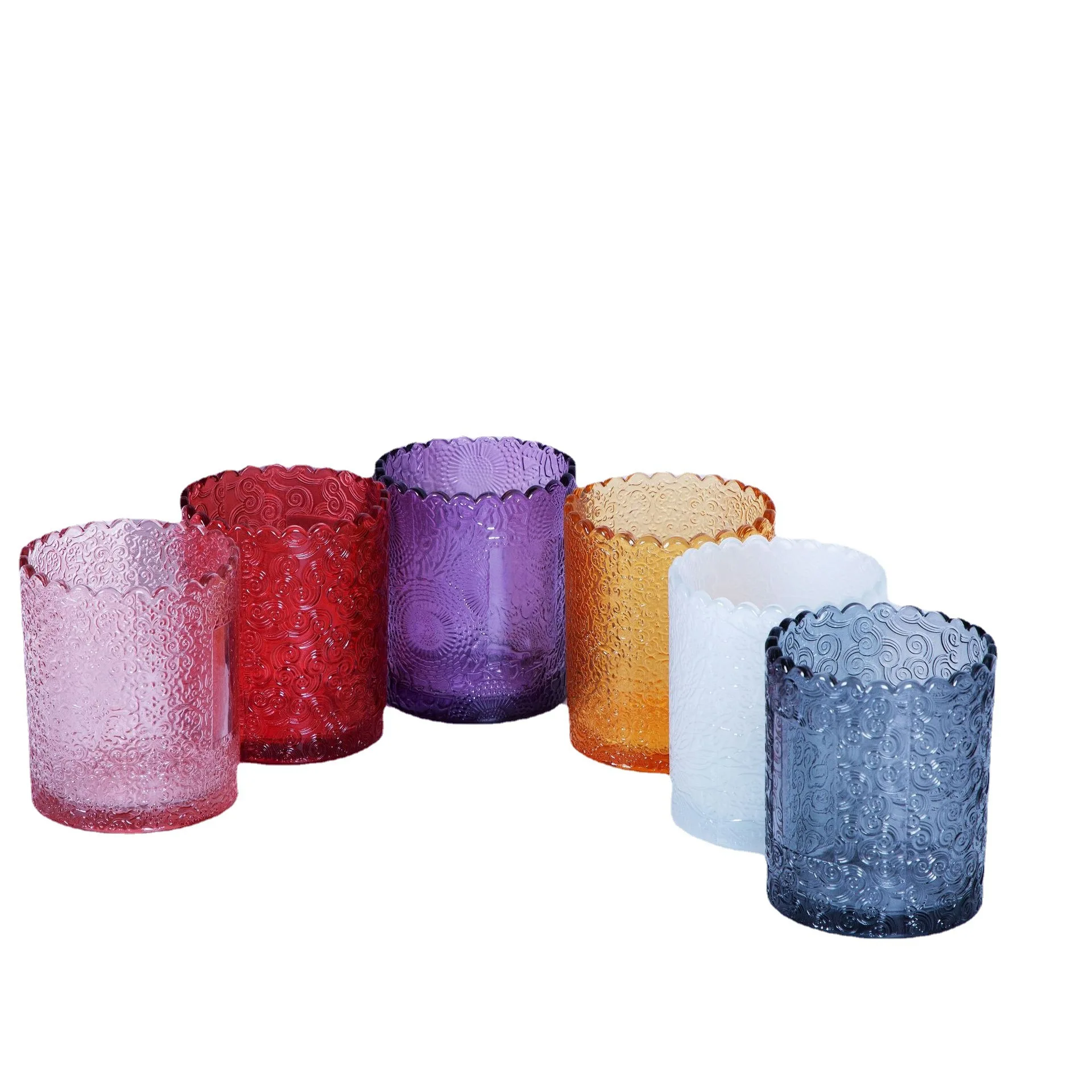 Empty Glass Container for Wax Filling, Candle Holder, Wedding and Birthday Party Decoration