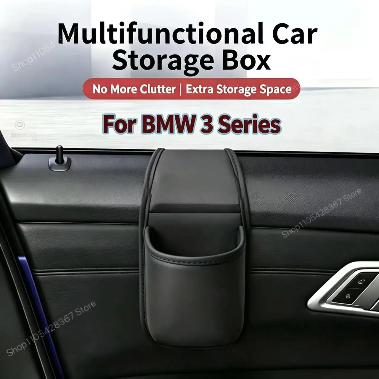 For BMW 3 Series Car Door Hanging Storage Box Glass Gap Cup Holder Multifunctional Hanging Organizer Pouch Interior Accessories