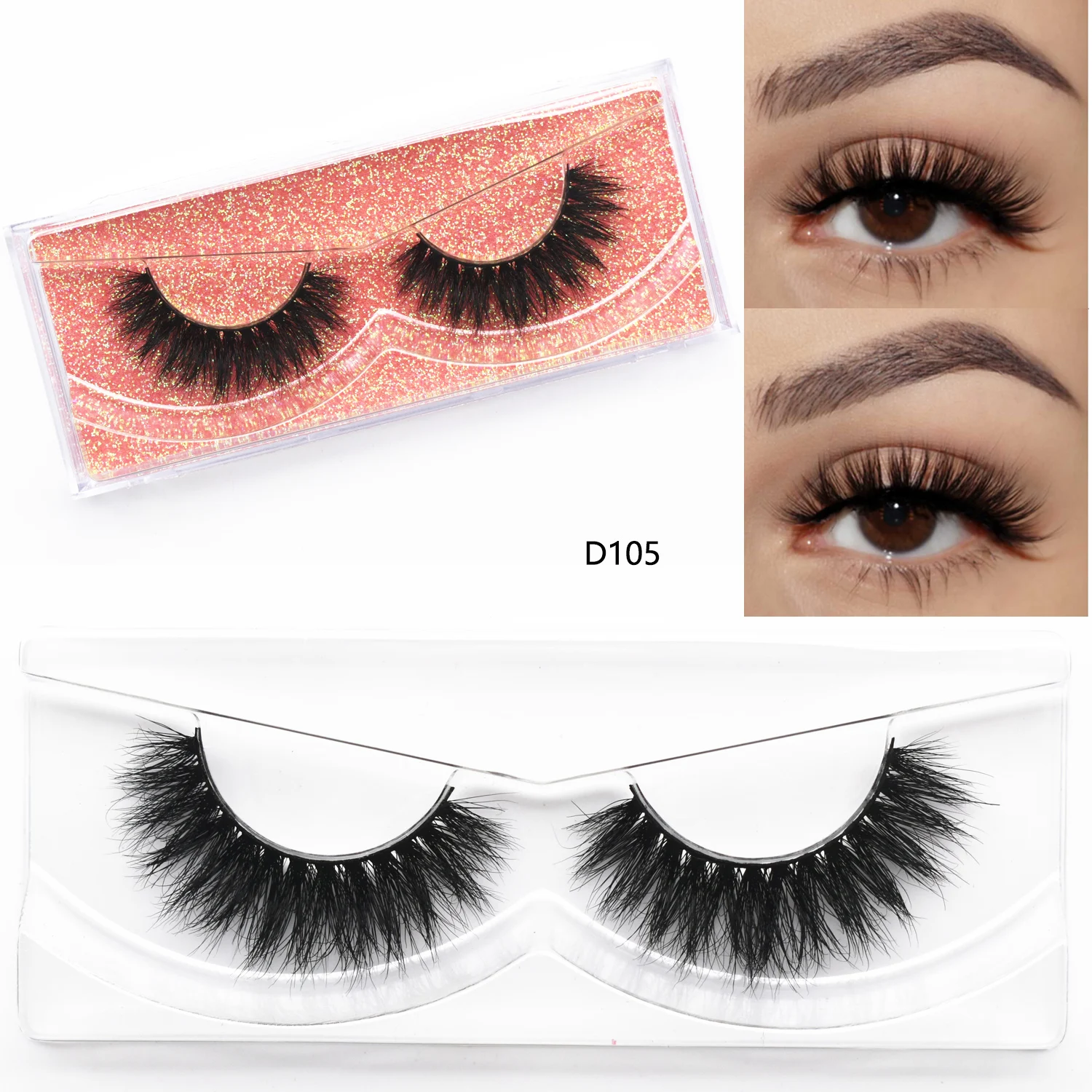 Mink Lashes Thick Long Eyelashes 3D Mink Dramatic False Eyelash Makeup Fake Lashes Full Strip Lashes 18mm Mink Eyelashes Makeup