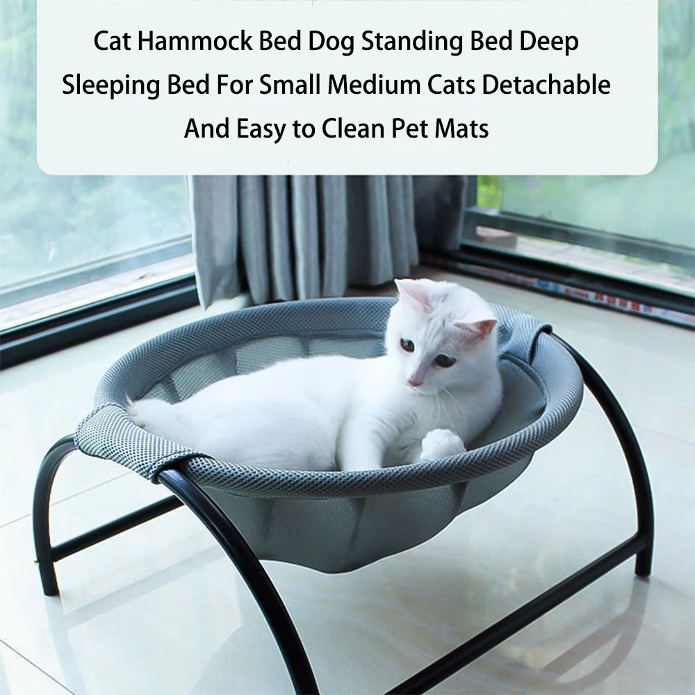 Cats  Bed Pets Hammock Dog Standing Bed Pet  Deep Sleeping Bed Detachable And Easy to clean Four Seasons Universal Cat Mats