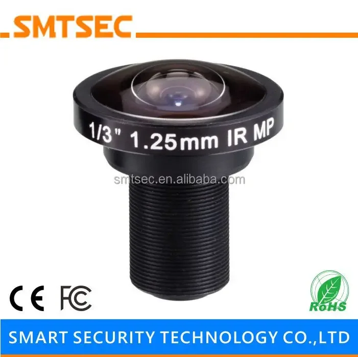 

New SMTSEC fixed iris 1.25mm 1/3" f2.0 m12 cctv wide angle fisheye optical lens for camera