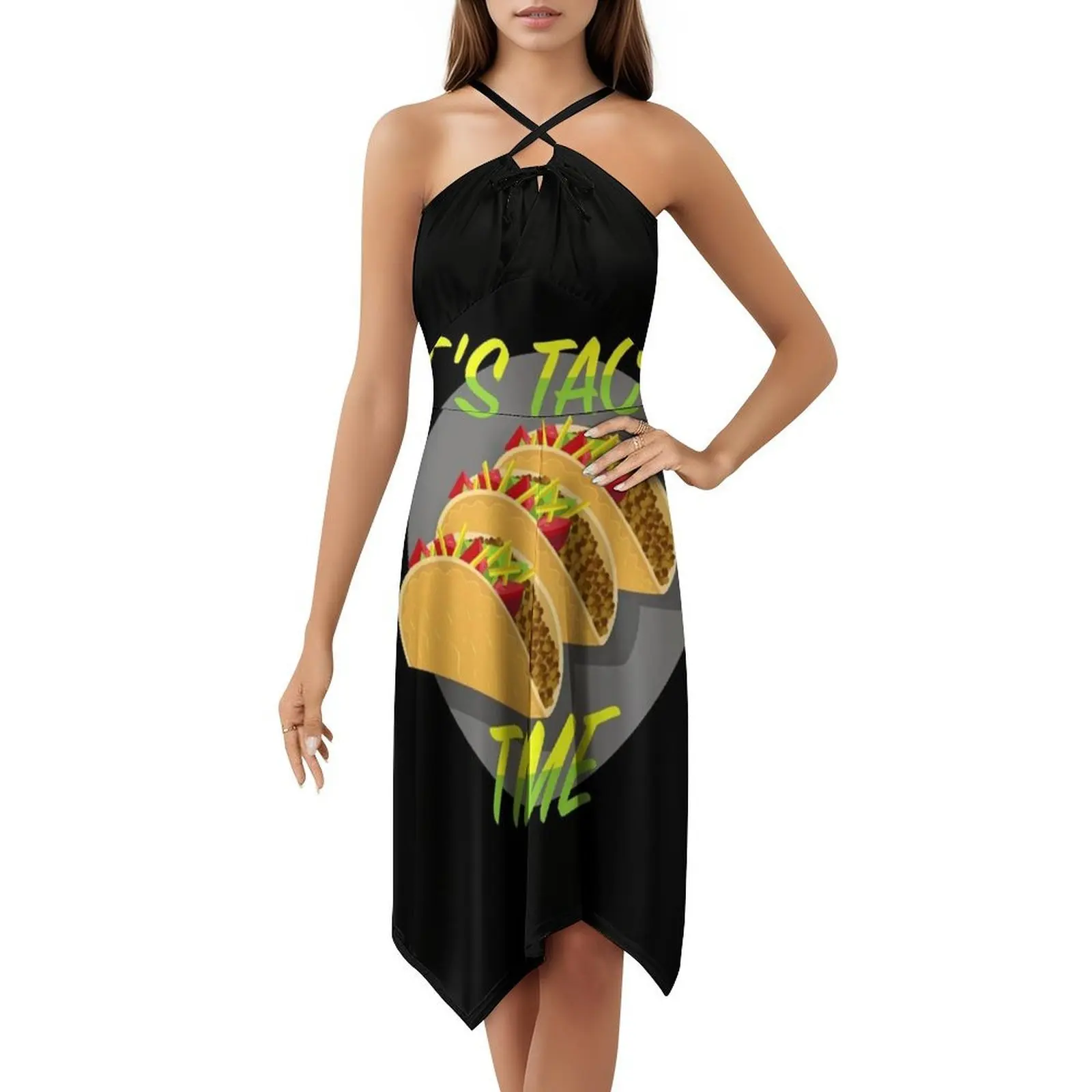 فستان حفلات نسائي من It's Taco Time ملابس نادي مطبوعة عصرية للسيدات وقت تاكو المكسيك للأطعمة المكسيكية للنساء #5