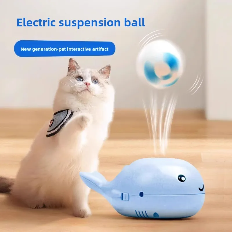 

Whale Suspended Cat Toys Electric Cat Temptation Artifact Pet Products Educational Consumption Stamina Suspension Ball