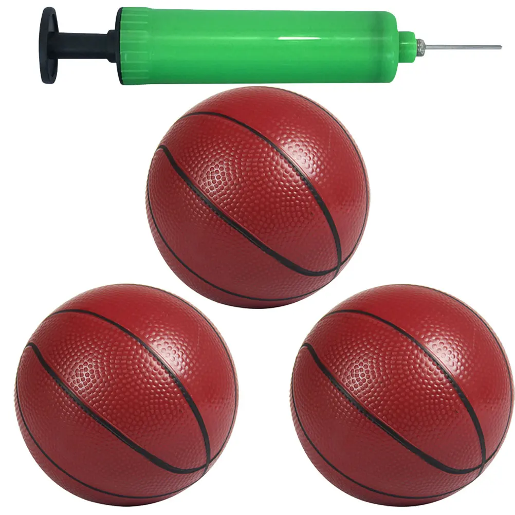 

3pcs Inflatable Basketball Pvc Thick Patting Kids Indoor Outdoor Sports Accessories Easy Inflate With Random Color
