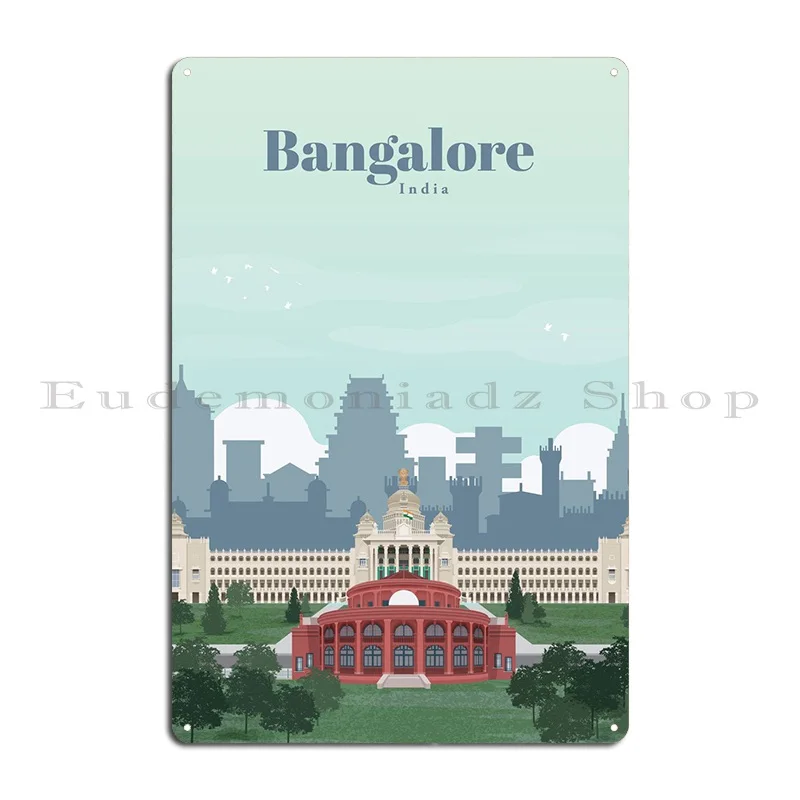 Travel To Bangalore Metal Plaque Poster Party Wall Decor Garage Iron Living Room Tin Sign Poster