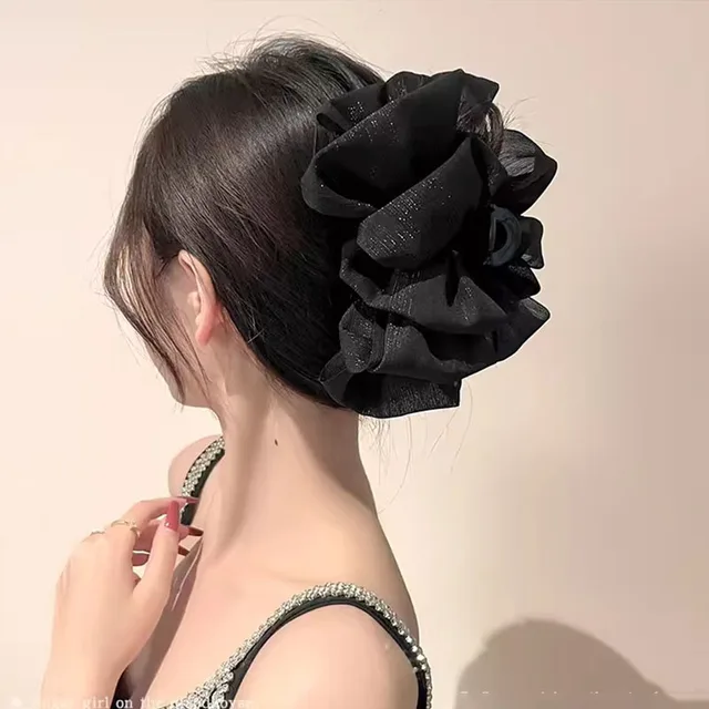 Elegancka damska spinka do włosów z trzema warstwami dużego szyfonowego kokarda, słodka ozdoba do włosów, opaska, modna spinka do włosów, akcesoria do włosów.