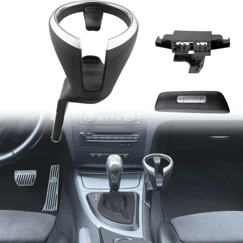 

Removable Front Seat Cup Holder for BMW 135i 128i X1 E81 E82 E87 Center Console Drink Holder Kit 51160443082 51169144632