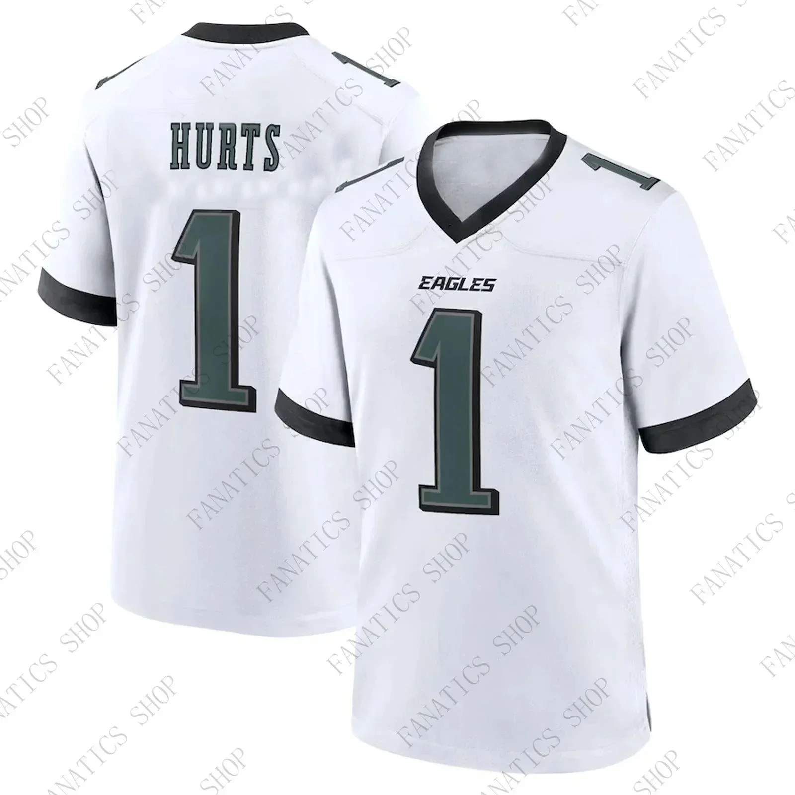 Philadelphia Eagles No. 1 Football Jersey Sports Comfortable Breathable Competition Jersey T-shirt Adult Children's Game Jersey