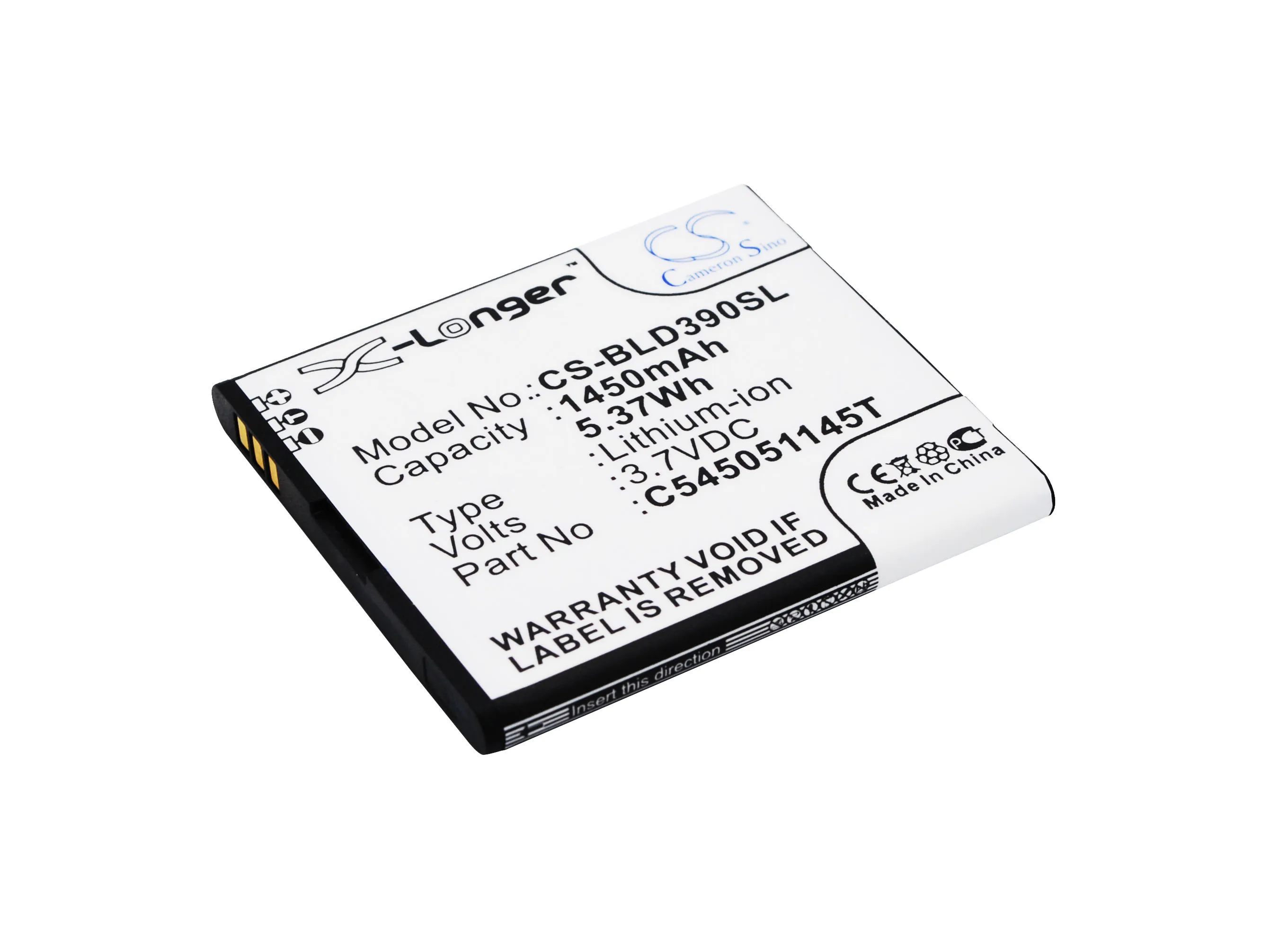 

CS 1450mAh/5.37Wh battery for BLU D050L,D050u,D070,D070X,D141T,D352L,D390U,D390x,Dash J,Dash J 4.0",Dash JR TV