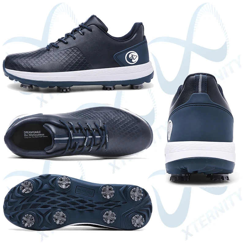 Professional Luxury Golf Shoes Outdoor Waterproof Non-Slip Golf Sneakers Men Casual Athletic Golfer Footwear Golfing Sport Shoes