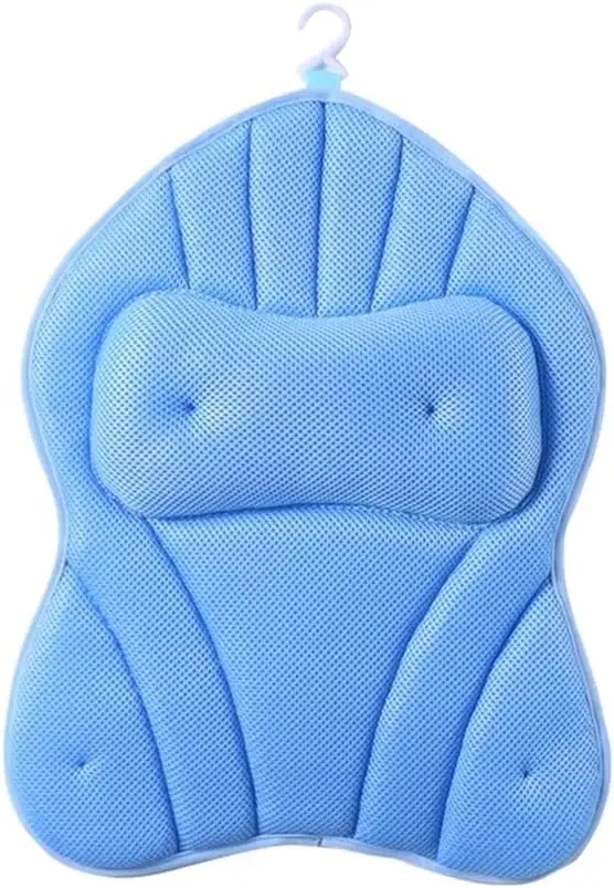 Bath Pillow Suction Cup Non-Slip Quick Dry Bathtub Cushion Bathroom Cushion Soaking Bathtub Pillow