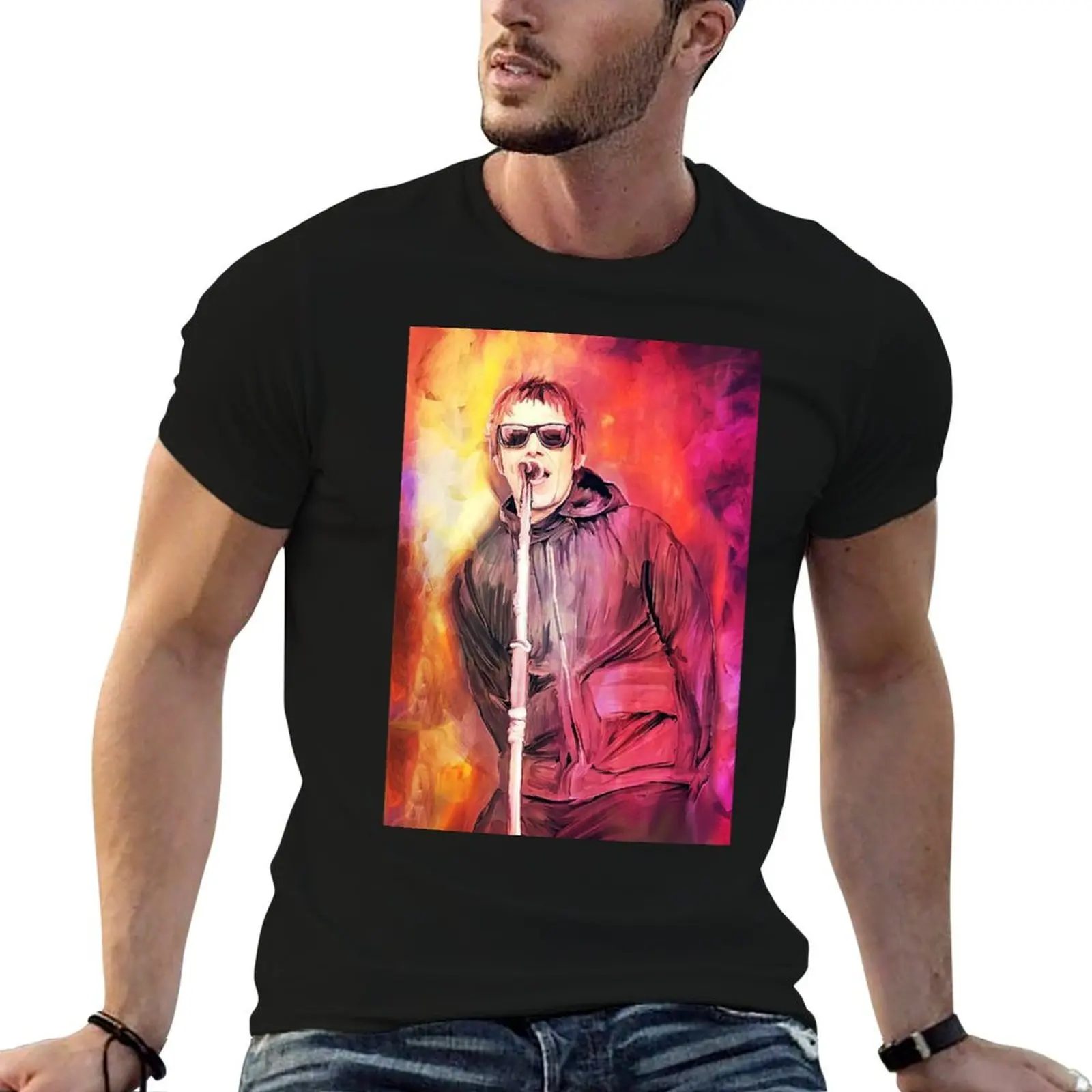 liam gallagher classic art T-Shirt Street Art Print Tee Shirt