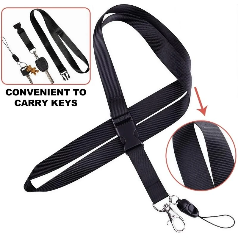 Phone Lanyard With ABS Card Case Water Resistant Sliding Closure Card Holder For Bus Card Keychain Work Badge Holder 