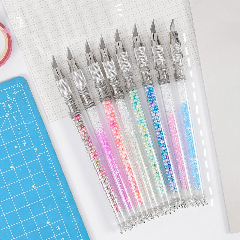 Bubble Crown Art Utility Knife Cute Pen Knife Kawaii Box Cutter DIY Scrapbooking Sticker Envelopes Opener Office Cutting Tools