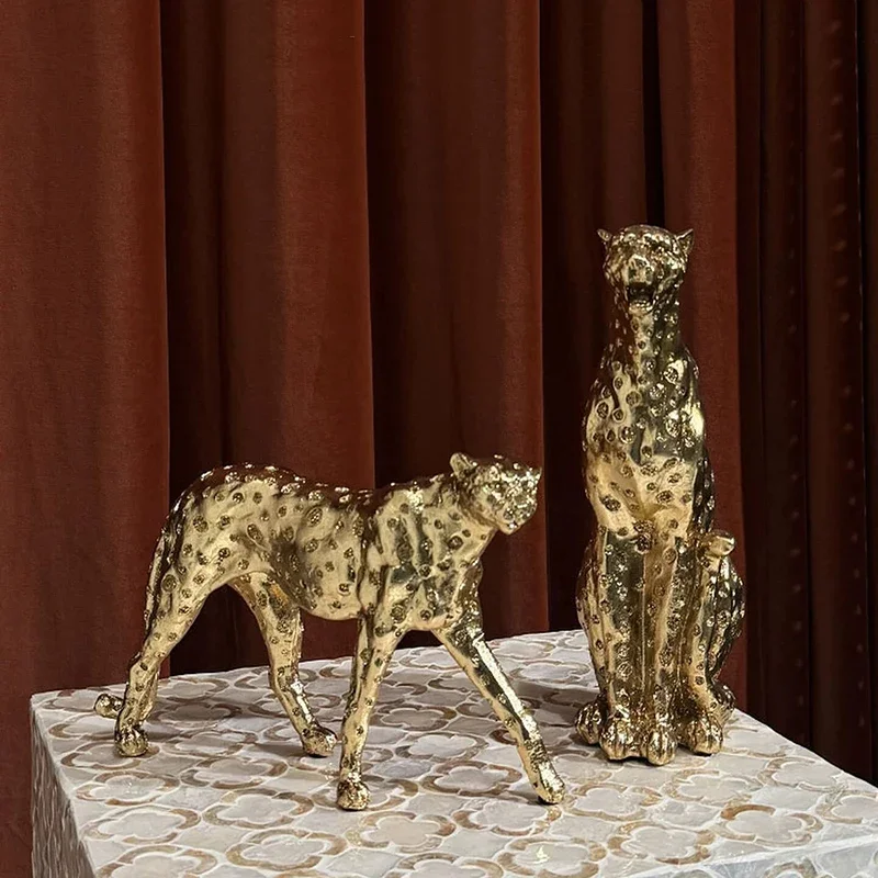 Escultura  Guepardo, Estatuas  Leopardo, Obras  Arte Creativas  Resina, Decoración Nórdica para Habitaciones, Adornos Ar