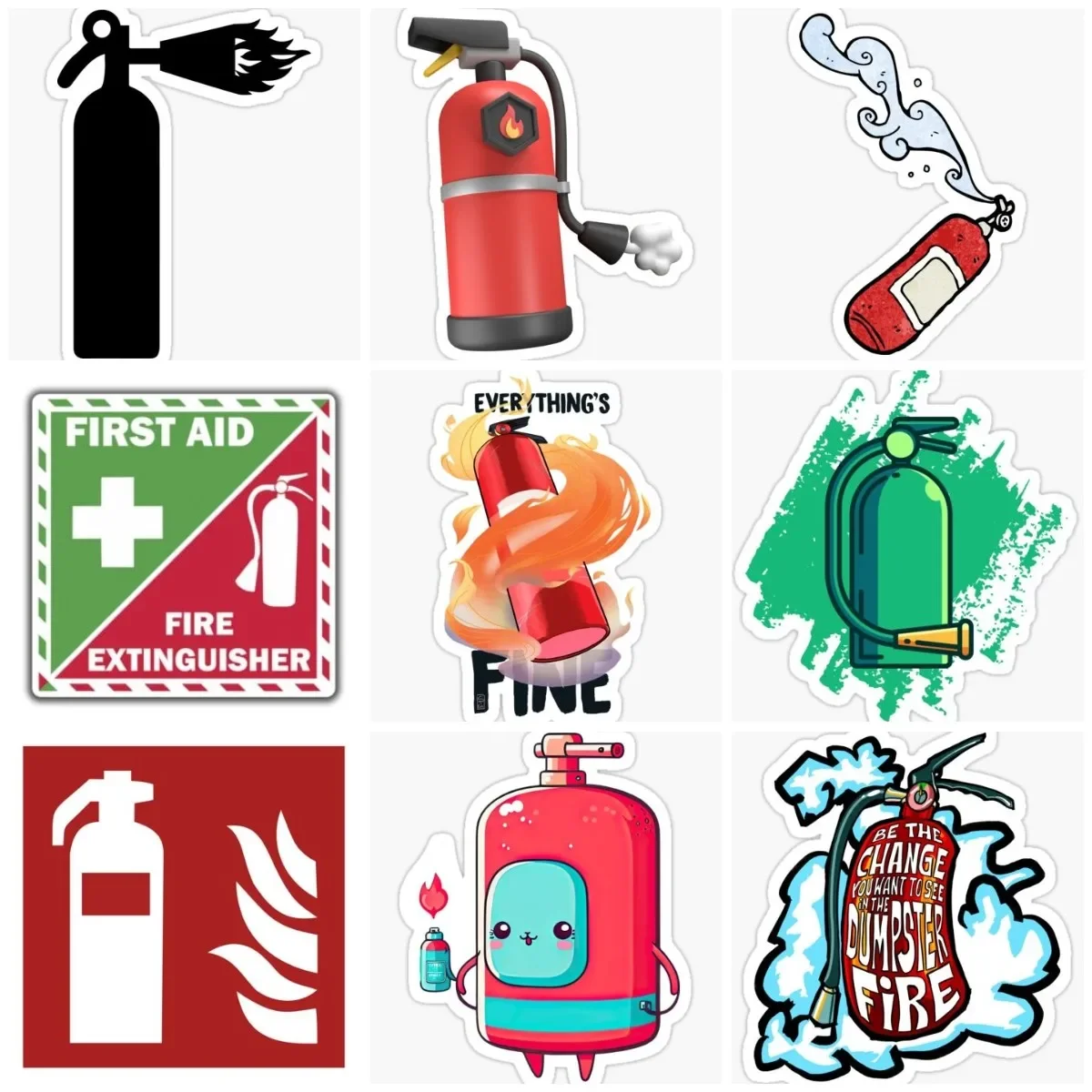 

Огнетушитель, креативная наклейка, аксессуары для окна автомобиля, комнаты, кемпера, фургона, велосипеда, стены, грузовика, стеклянный шлем, гоночная наклейка для бездорожья