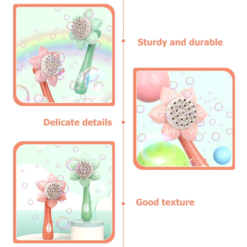 Máquina de burbujas de girasol de 23 agujeros sin juguetes eléctricos para niños diversión al aire libre juego interior