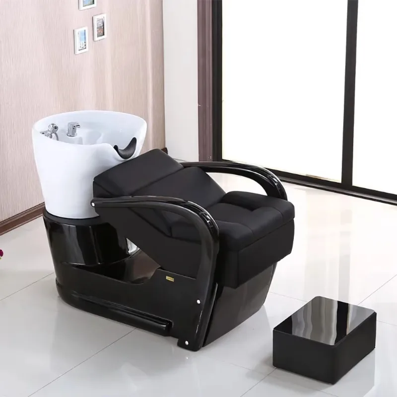 Cadeira De Barbearia Furniture Fashion Hair Shampoo Bed Simple Luxury Modern Lounge Ergonomic Shampoo Bed Trendy Portable
