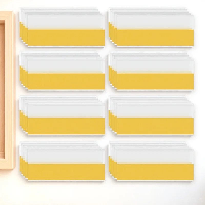 

50pcs Pvc Price Tag Strips Clear Label Display Holders For Supermarket Shelf Merchandise Organizer Retail Price Label Holder