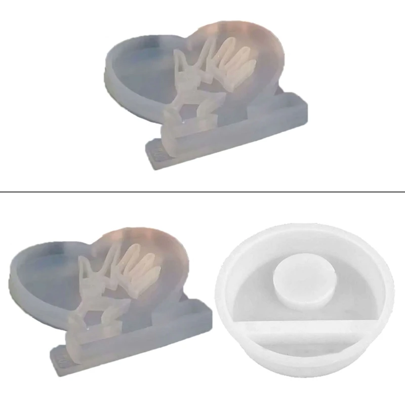 

N0HB Silicone Moulds Big Hands in Small Hand Holder Silicone Molds Gesture Candlestick Molds Resins Castings Mould