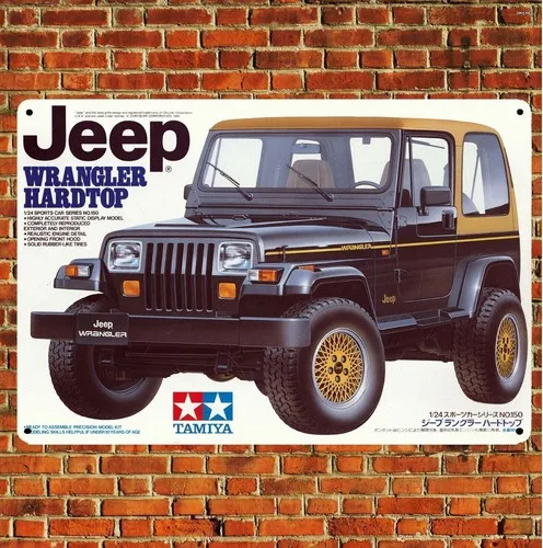 Metal Poster Vintage Scale Car Tin Sign Plaque Tamiya Hardtop
