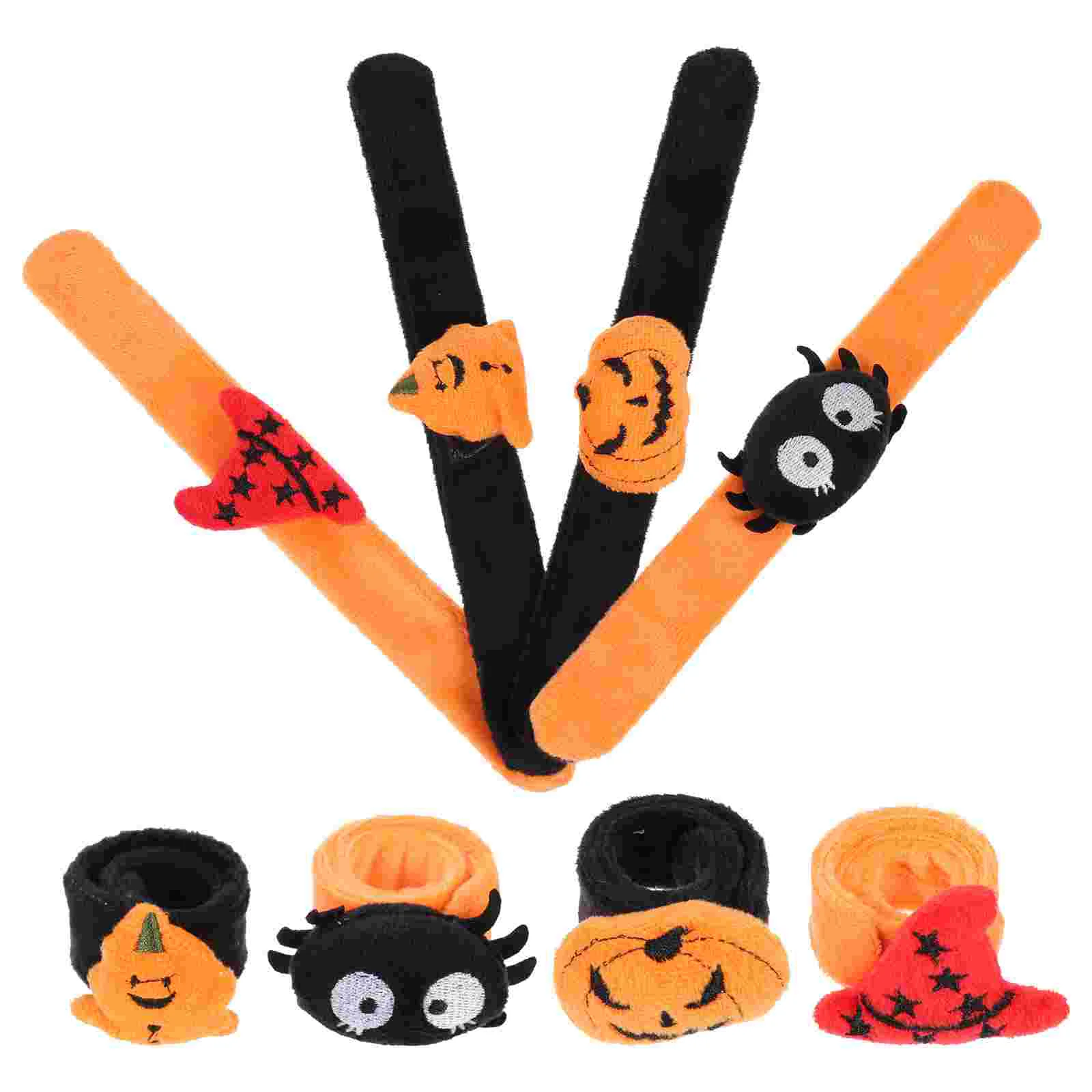 

8 Pcs Children’s Toys Halloween Ring Kids Party Gifts Bulk Slap Bracelet Festival Themed Bracelets Snap Favors