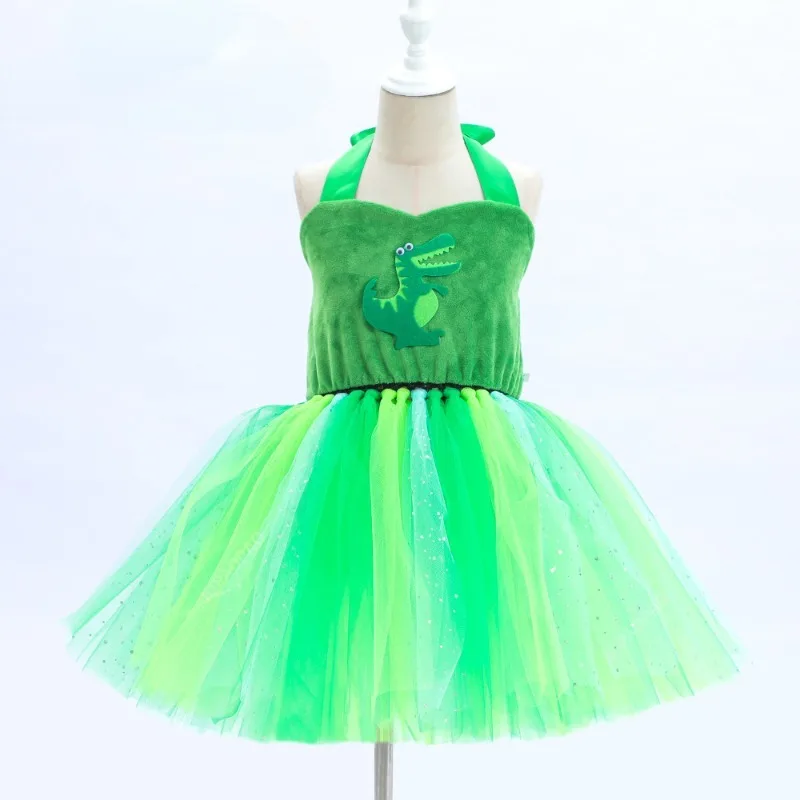 Mädchen Dschungel Tier Tutu Kleid für Halloween Kostüm Zoo Cosplay Kinder Krokodil Frosch Affe Geburtstags feier Performance Kleider