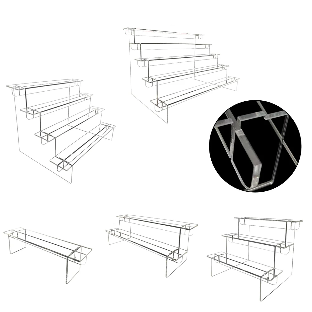 Acrylic Transparent Ladder Display Stand Hand-Made Model Adjustable Display Stand Transparent Doll Pottery Clay Figurine Ladder