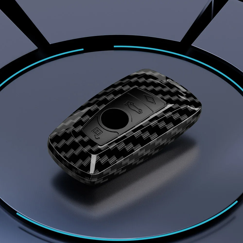 

ABS Carbon Fiber Car Key Case Cover For BMW X1 X3 X5 X6 X7 F30 F34 F10 F20 G20 G30 G01 G02 G05 F15 F16 1 2 3 5 7 Series G11 G32