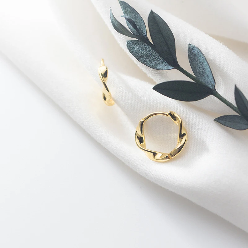 Modian 2025 Autumn Fashion Irregular Hoop Earrings Charm Classic Round Gold Color Jewelry For Women Female Anniversary Gift