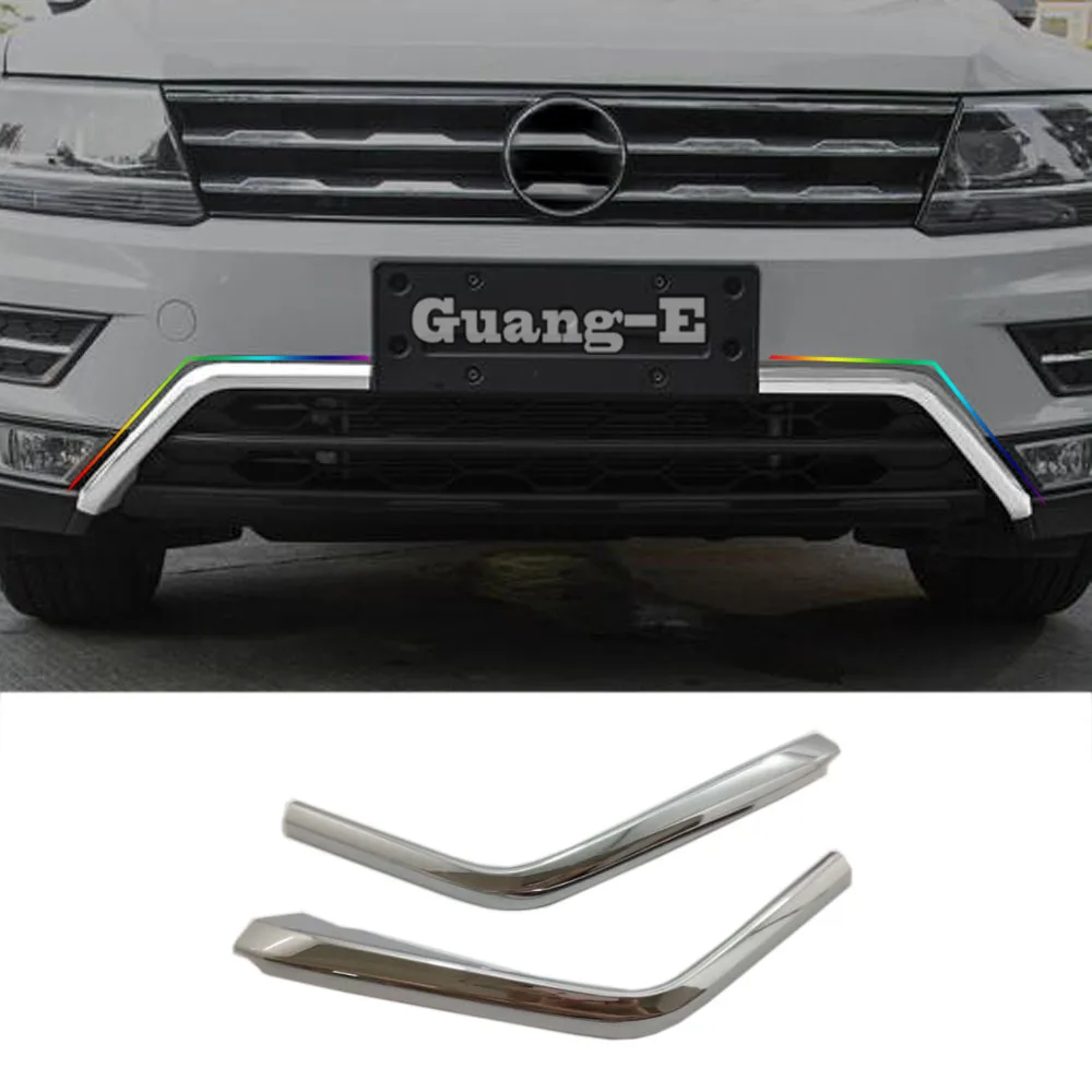 

Хромированная накладка из АБС-пластика, передняя верхняя решетка, решетка номерного знака, рамка-бампер для Volkswagen VW Tiguan L MK2 2016 2017 2018 2019 2020