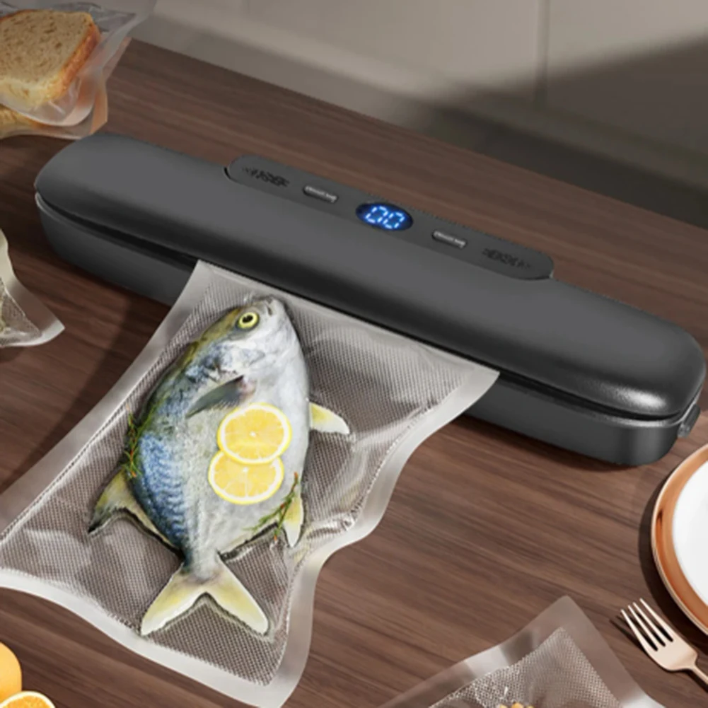 【A16Z】Food Vacuum Sealer With 10 Free Bags Efficient Household Food Preservation And Packaging EU Plug B