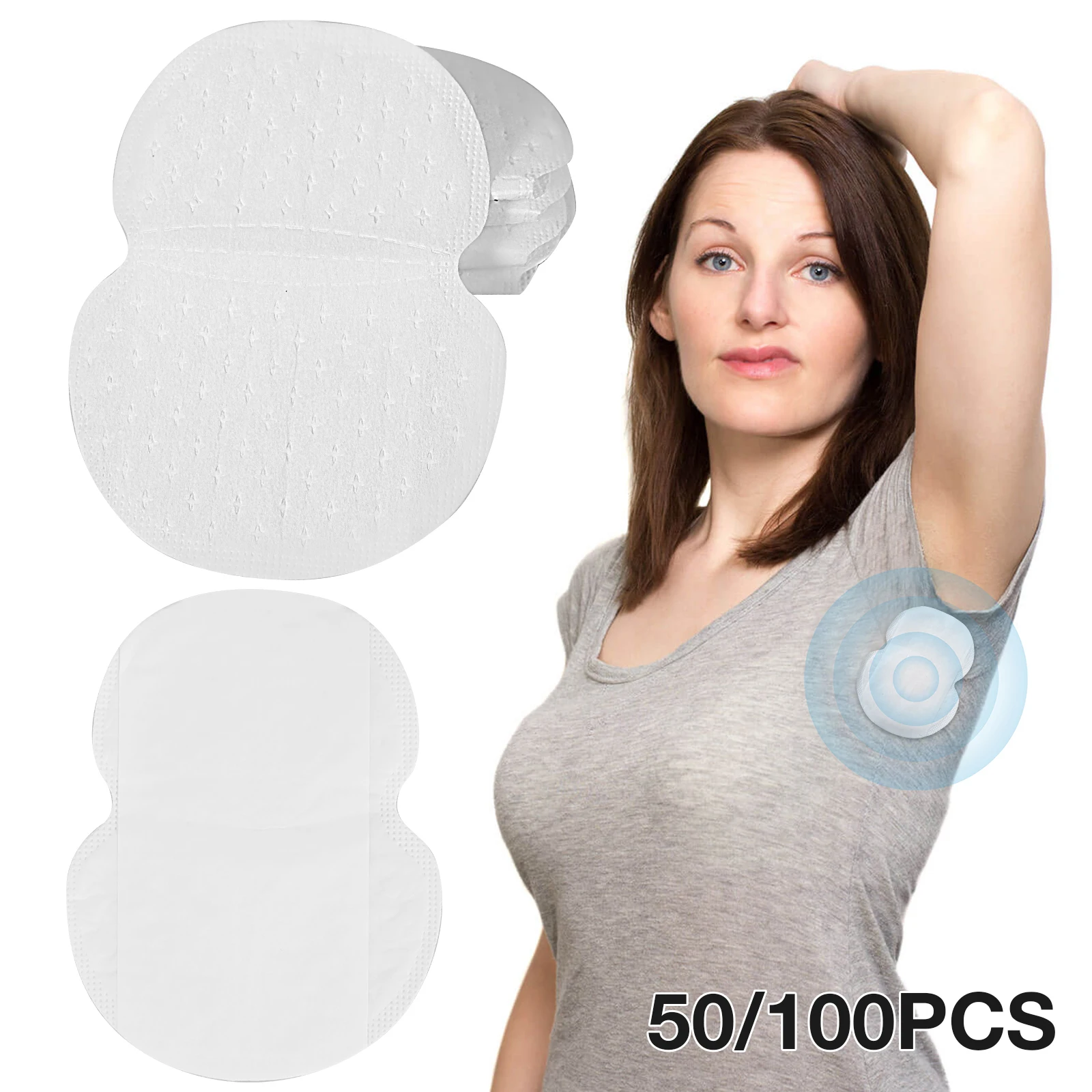 50/100 قطعة منصات العرق تحت الإبط منصات عرق الإبط امتصاص العرق التصحيح مزيلات العرق رقيقة جدا غير المنسوجة منصات منصات العرق تنفس