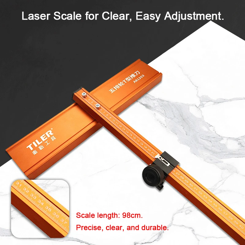 Nouveau Type de tête de coupe de carrelage manuelle en forme de T avec cinq rangées de lames poussoirs, couteau spécial de coupe et de tranchage pour carrelage