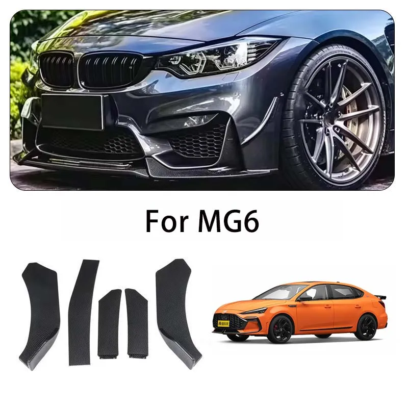 For MG6 body kits 5-Segment Adjustable Front Bumper Lip Splitter Body Kit