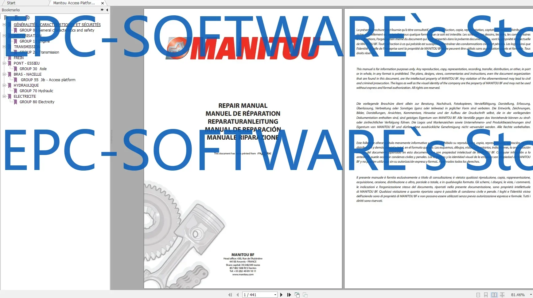 

Вилочный погрузчик Manitou 7,26 ГБ PDF Ремонтные операторы Руководство и запасные части Каталог DVD