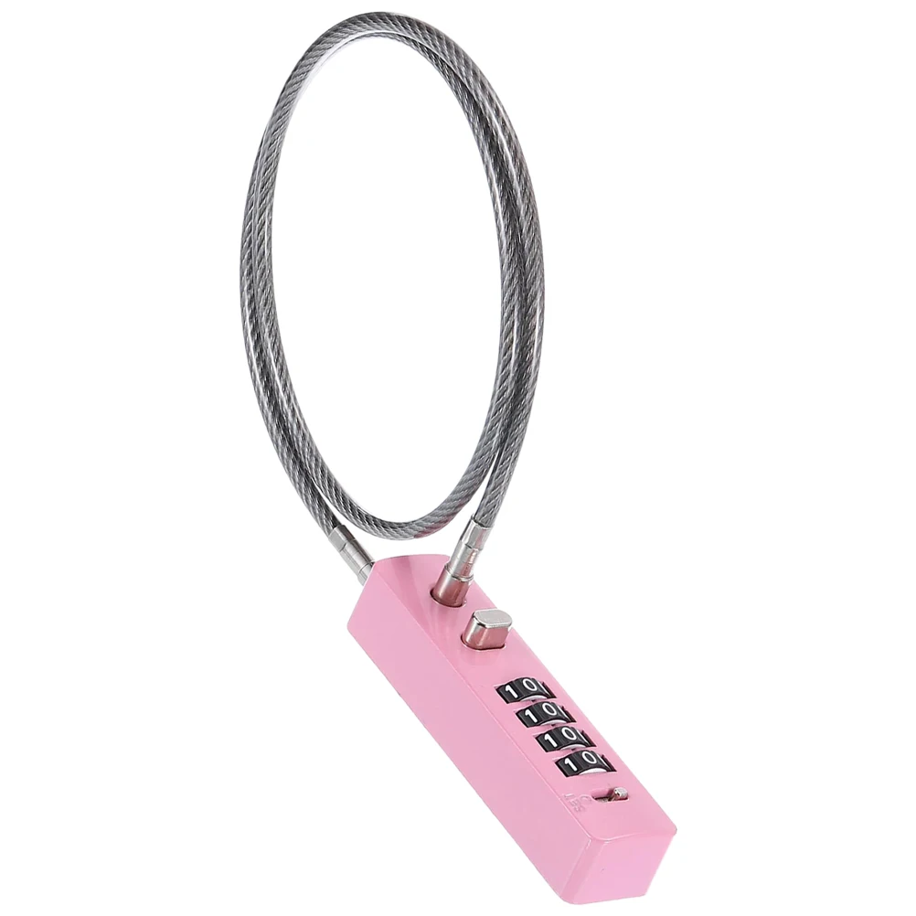 

Steel Wire Combination Lock Pink Bike Cable Locks for Electric Scooter Helmets Cabinet Doors Soft Rope Anti Theft Security