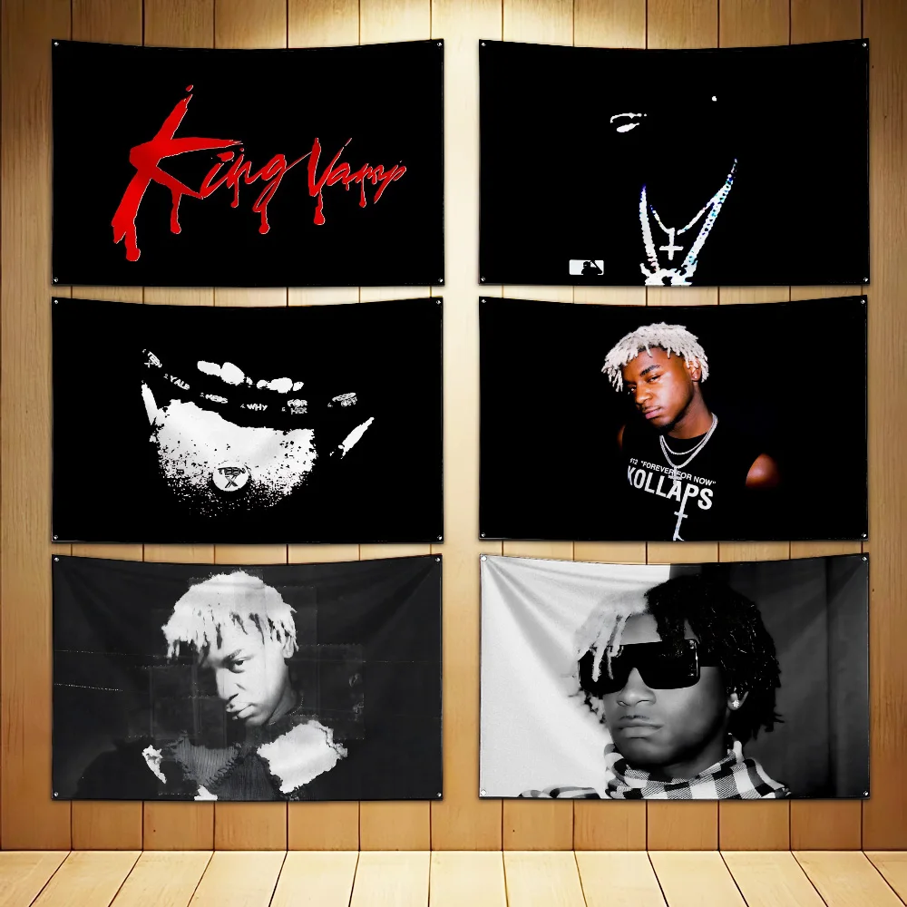 Ken Carson Rapper Flag Polyester Digital Printing Banner 4 Sizes for Garage Wall Art Out Door Decoration With Brass Grommets