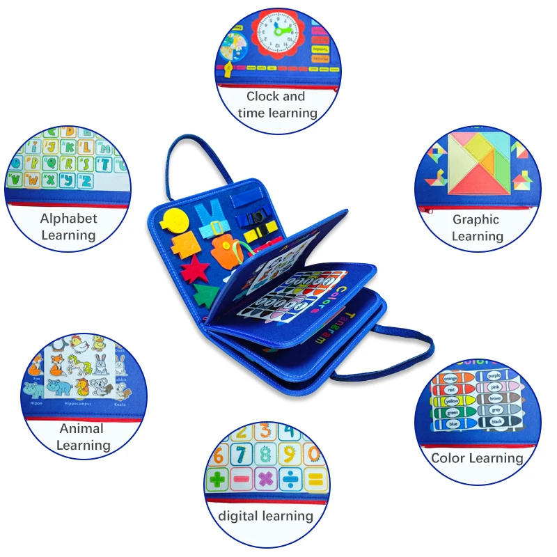 Beschäftigt Bord Montessori Spielzeug Baby Sensorischen Bord Pädagogisches Spielzeug Ruhige Bücher Lernen Feinmotorik Spielzeug Autismus Sensorischen Spielzeug