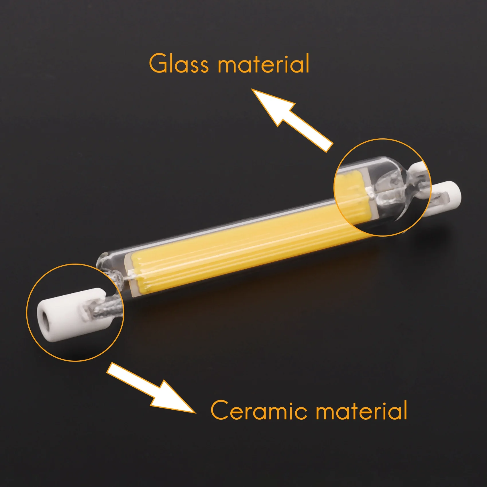 Regulável R7S Led Cob 10W 118Mm Lâmpadas Led Substituir Lâmpada Halógena-Luz Branca Quente 220VT98C
