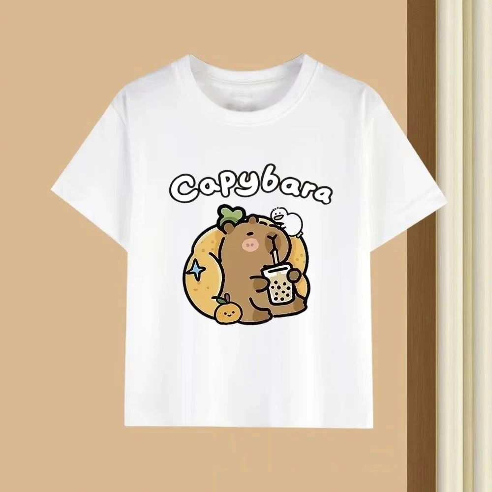 

Cartoon Hot Selling Printed Round Neck T-Shirt Top For Boys and Girls Aged 2-12 Casual Sports Outdoor Street Short Sleeved