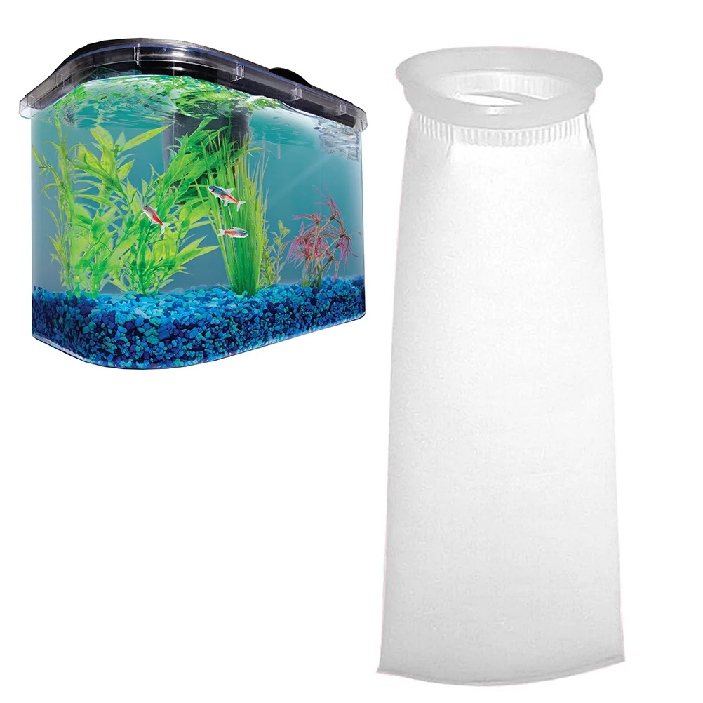 

Fish Tank Filter Socks Aquarium 38x105x105cm PP Durable Reusable Filter Bags Mesh Media 150um White for Marine Freshwater