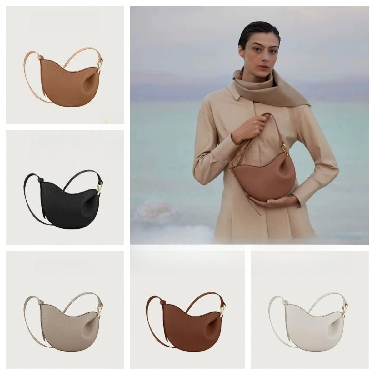 Sac a pois francés popular para mujer, nouveau petit Design sous les bras, sac à bandoulière simple en cuir pour femmes,