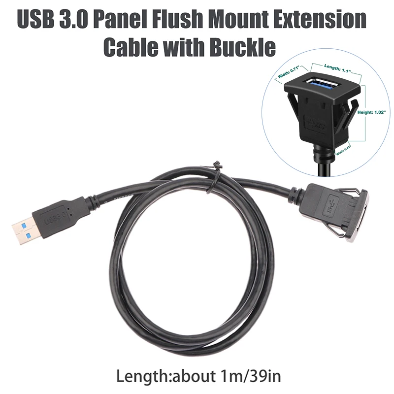 

1 шт. USB 3,0 панельный удлинительный кабель для скрытого монтажа с пряжкой для автомобиля, грузовика, лодки, мотоцикла, приборная панель