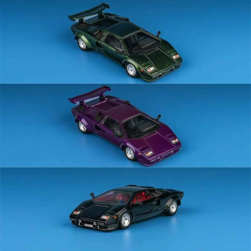 

Findclassically 1:64 Countach LP5000S Canepa Green Metallic Purple Black Diecast Model Car