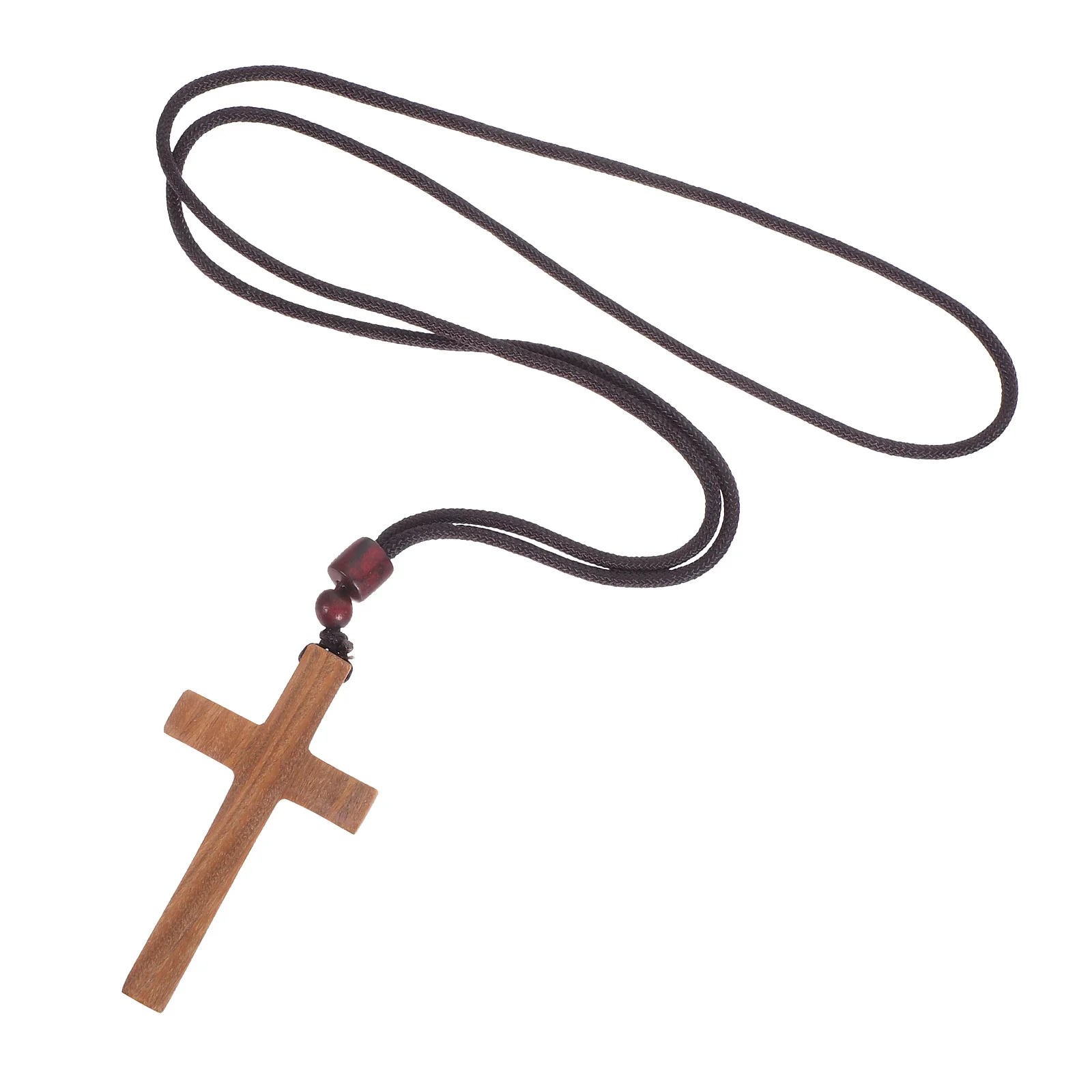 

Wooden Cross Pendant For Car Rearview Mirror Handcrafted Natural Wood Faith Decoration Auto Hanging Jewelry Christian Symbol