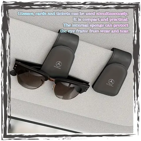 자동차 안경 프레임 자기 PU 가죽 패션 안경 클립 메르세데스-벤츠 CLS GLC GLK W211 W221 W220 W163 W164 W203 W204