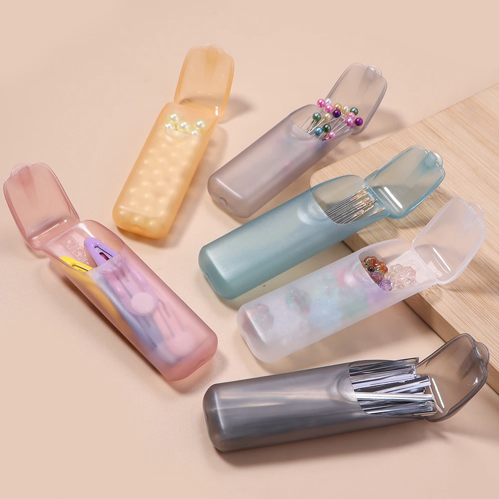 4pcs Mini Portable Storage Boxes,Small Parts Organizer Travel Toothpick, Dental Floss, Pill, and Jewelry Storage Compartments